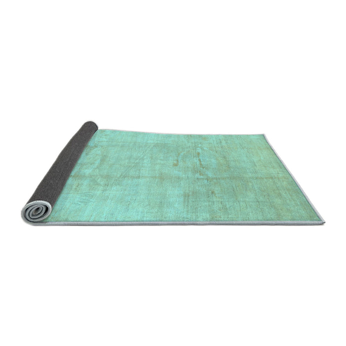 Sideview of Solid Light Blue Modern Rug, con1412lblu