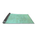 Sideview of Solid Light Blue Modern Rug, con1412lblu