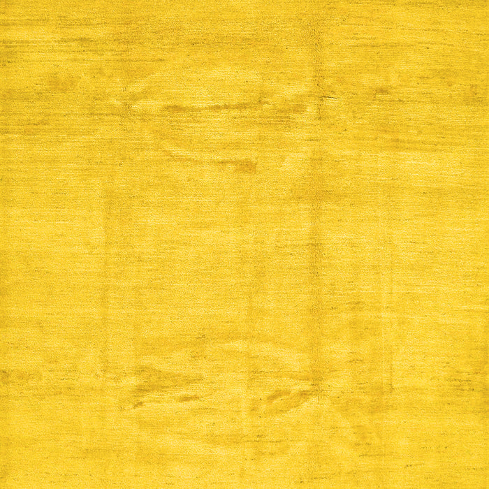Machine Washable Solid Yellow Modern Rug, wshcon1412yw