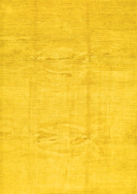 Solid Yellow Modern Rug, con1412yw