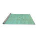 Sideview of Machine Washable Solid Light Blue Modern Rug, wshcon1412lblu