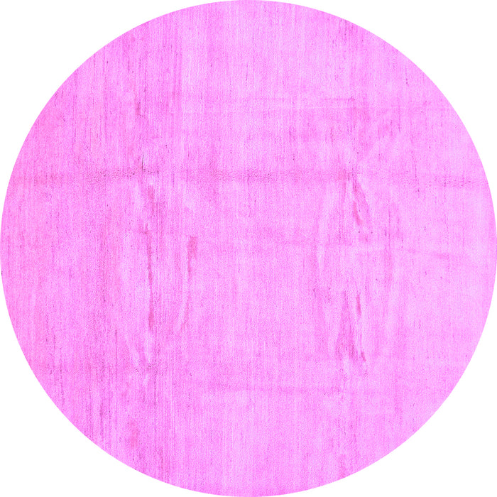 Round Solid Purple Modern Rug, con1412pur