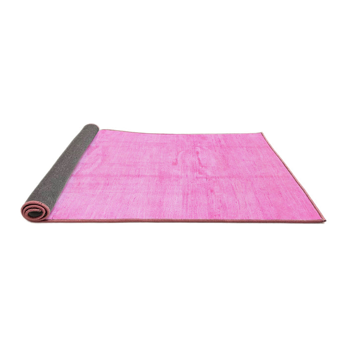 Sideview of Solid Pink Modern Rug, con1412pnk