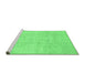 Sideview of Machine Washable Solid Emerald Green Modern Area Rugs, wshcon1412emgrn