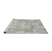 Serging Thickness of Machine Washable Contemporary Gunmetal Gray Rug, wshcon1413