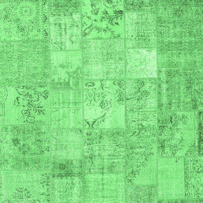 Patchwork Emerald Green Transitional Rug, con1413emgrn