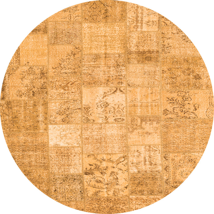 Machine Washable Patchwork Orange Transitional Area Rugs, wshcon1413org