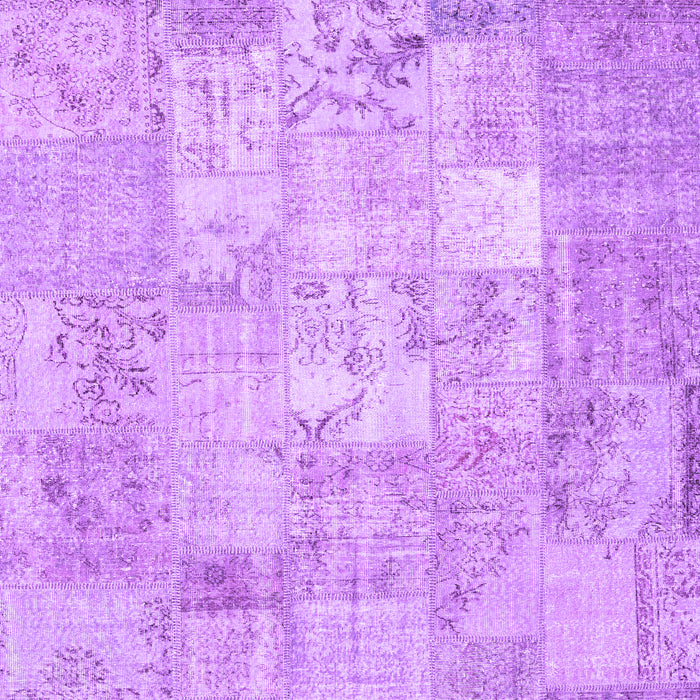 Machine Washable Patchwork Purple Transitional Area Rugs, wshcon1413pur
