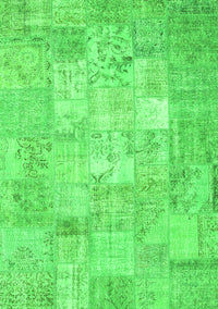 Patchwork Green Transitional Rug, con1413grn