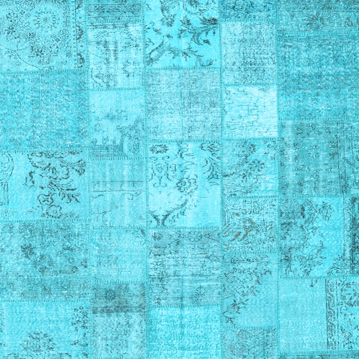 Patchwork Light Blue Transitional Rug, con1413lblu