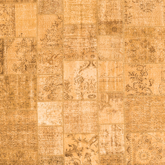 Serging Thickness of Machine Washable Patchwork Orange Transitional Area Rugs, wshcon1413org