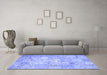 Machine Washable Patchwork Blue Transitional Rug in a Living Room, wshcon1413blu