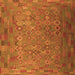 Serging Thickness of Southwestern Orange Country Rug, con1414org