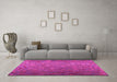 Machine Washable Southwestern Pink Country Rug in a Living Room, wshcon1414pnk