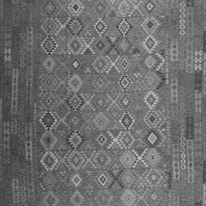 Serging Thickness of Machine Washable Southwestern Gray Country Rug, wshcon1414gry