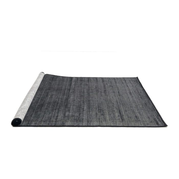 Serging Thickness of Machine Washable Contemporary Mist Blue Rug, wshcon1415