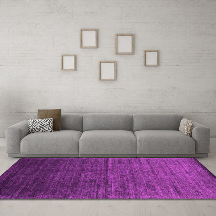 Machine Washable Abstract Pink Contemporary Rug in a Living Room, wshcon1415pnk