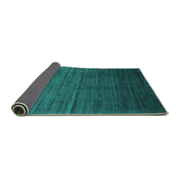 Sideview of Abstract Turquoise Contemporary Rug, con1415turq