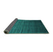 Sideview of Abstract Turquoise Contemporary Rug, con1415turq