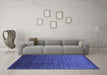 Machine Washable Abstract Blue Contemporary Rug in a Living Room, wshcon1415blu