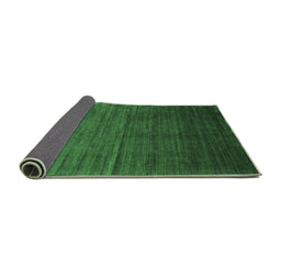 Sideview of Abstract Emerald Green Contemporary Rug, con1415emgrn