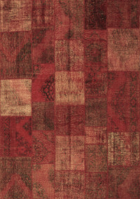 Patchwork Brown Transitional Rug, con1416brn