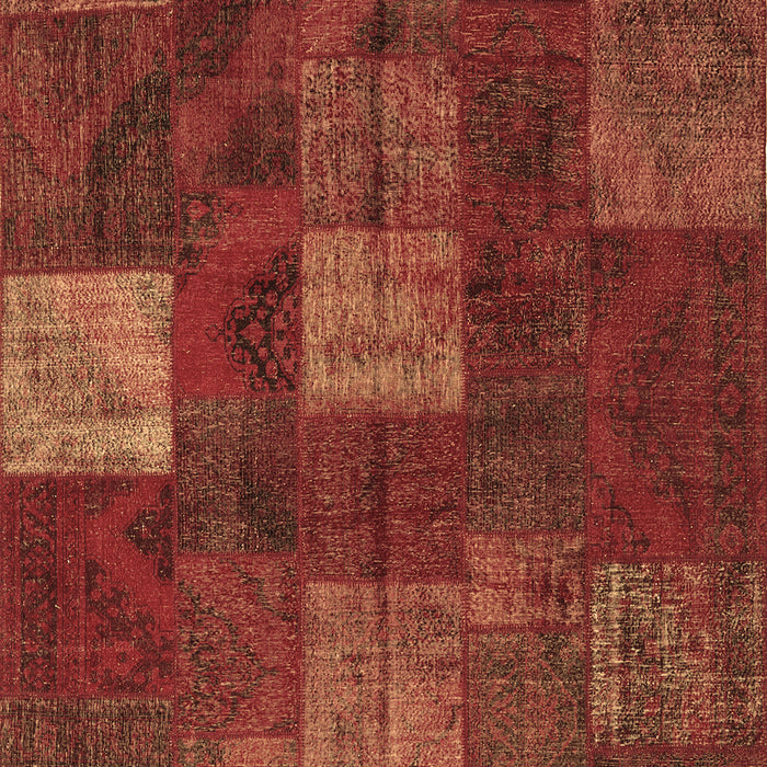 Patchwork Brown Transitional Rug, con1416brn