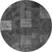 Machine Washable Patchwork Gray Transitional Rug, wshcon1416gry