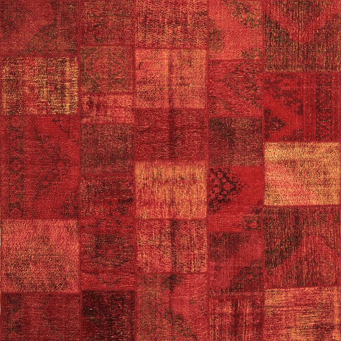 Serging Thickness of Patchwork Orange Transitional Rug, con1416org