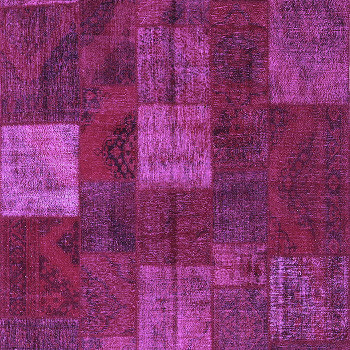 Machine Washable Patchwork Purple Transitional Area Rugs, wshcon1416pur