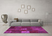 Machine Washable Patchwork Purple Transitional Area Rugs in a Living Room, wshcon1416pur