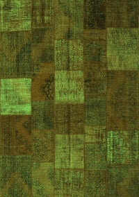 Patchwork Green Transitional Rug, con1416grn