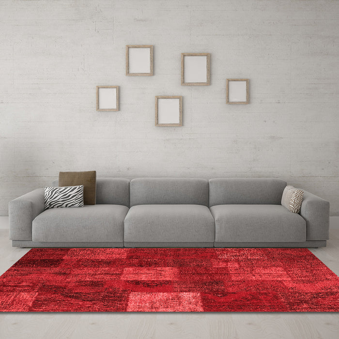 Transitional Red Washable Rugs
