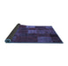 Sideview of Patchwork Blue Transitional Rug, con1416blu