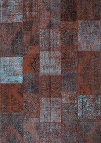 Patchwork Light Blue Transitional Rug, con1416lblu