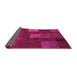 Sideview of Patchwork Pink Transitional Rug, con1416pnk