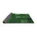 Sideview of Patchwork Emerald Green Transitional Rug, con1416emgrn