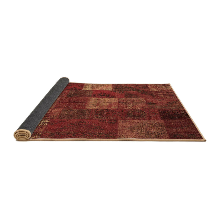 Sideview of Patchwork Brown Transitional Rug, con1416brn