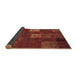 Sideview of Patchwork Brown Transitional Rug, con1416brn