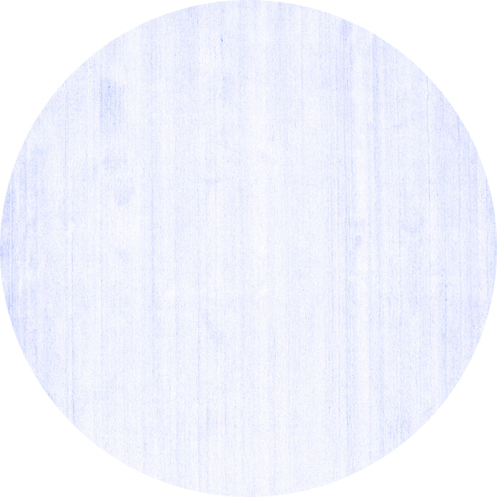 Round Solid Blue Modern Rug, con1417blu