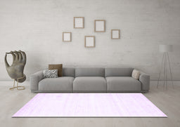 Machine Washable Solid Purple Modern Area Rugs in a Living Room, wshcon1417pur