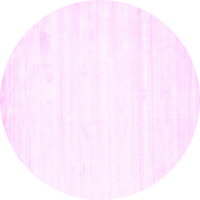 Round Solid Pink Modern Rug, con1417pnk