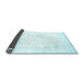 Sideview of Solid Light Blue Modern Rug, con1417lblu