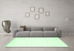 Machine Washable Solid Emerald Green Modern Area Rugs in a Living Room,, wshcon1417emgrn