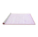 Sideview of Machine Washable Solid Purple Modern Area Rugs, wshcon1417pur