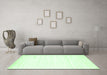 Machine Washable Solid Green Modern Area Rugs in a Living Room,, wshcon1417grn