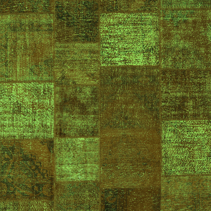 Patchwork Green Transitional Rug, con1418grn