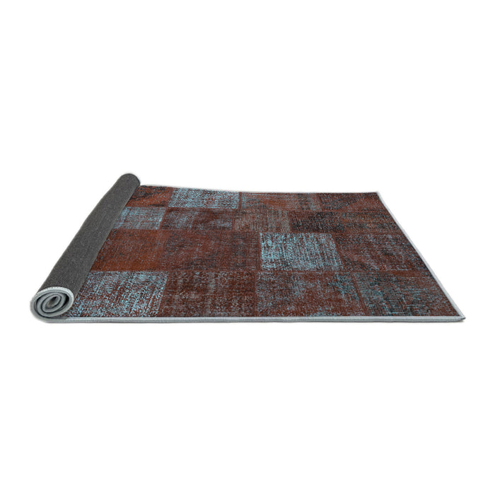 Sideview of Patchwork Light Blue Transitional Rug, con1418lblu