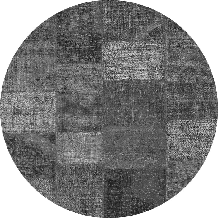 Square Patchwork Gray Transitional Rug, con1418gry