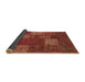 Sideview of Patchwork Brown Transitional Rug, con1418brn